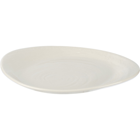 Тарелка «Скейп»; фарфор; H=3,L=30.5,B=27см; белый