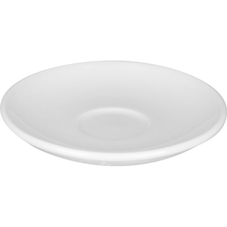 Блюдце «Лив»; фарфор; D=12.5,H=1.5см; белый