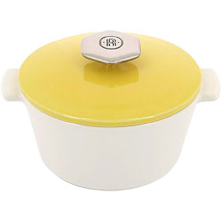 Фото Кастрюля для сервировки с крышкой «Революшн»; керамика; 0.5л; D=136,H=92мм; белый,желт. Кастрюля для сервировки с крышкой «Революшн»; керамика; 0.5л; D=136,H=92мм; белый,желт.