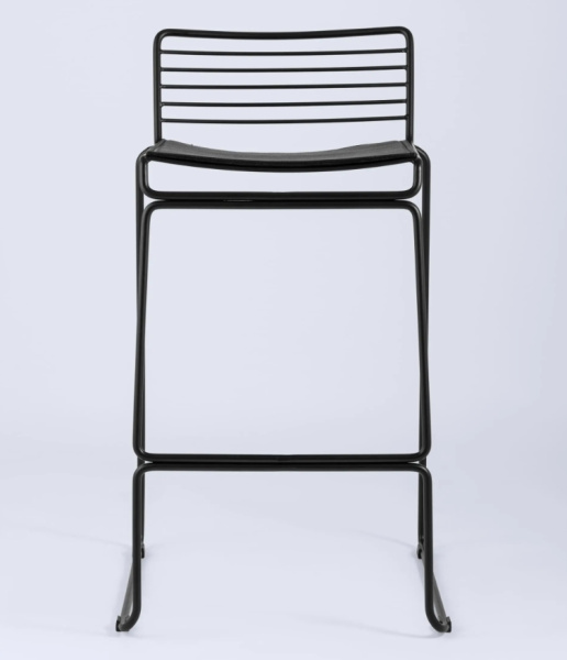 Стул полубарный Danny черный с черной подушкой