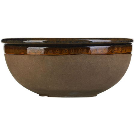 Салатник с крышкой «Серфис»; керамика; D=13,H=5см; сизый