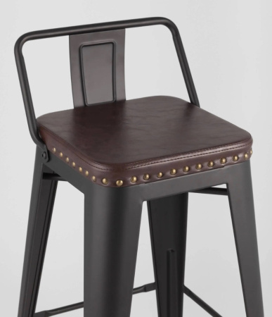 Стул полубарный TOLIX SOFT черный матовый