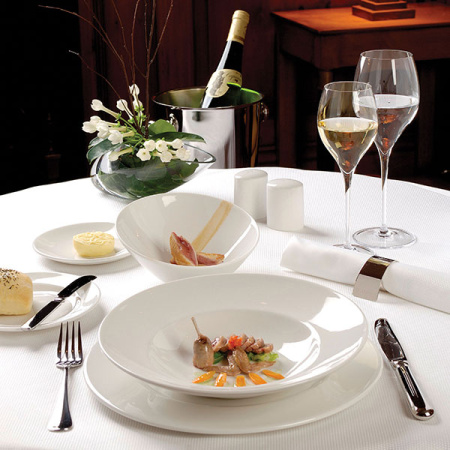 Салатник «Монако Вайт»; фарфор; 335мл; D=18,H=8.5см; белый