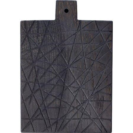 Доска для подачи прямоуг.с ручкой(4см); дуб; H=25,L=220,B=180мм