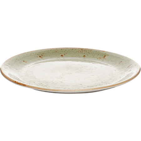 Тарелка мелкая «Крафт»; фарфор; D=23,H=2см; зелен.