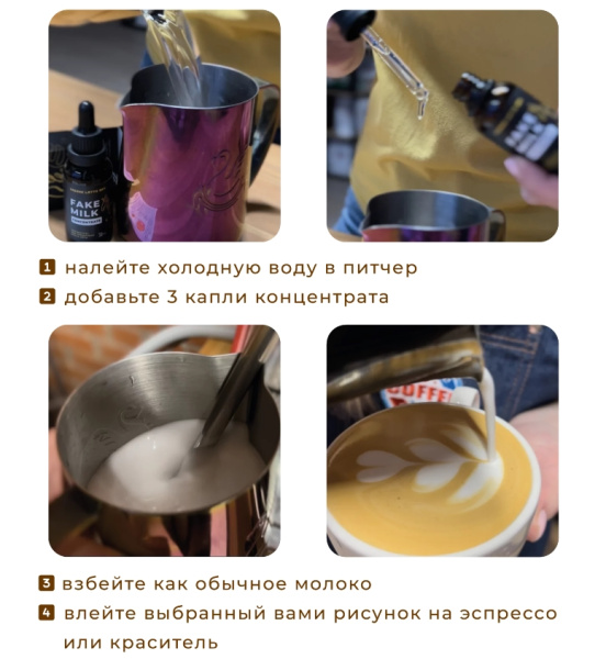 Комплект для латте-арта Insane Latte Art Fake Milk Concentrate + набор карточек SPECIAL