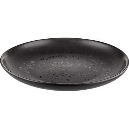 Тарелка плоская б/полей «Оникс»; керамика; D=250,H=27мм; черный