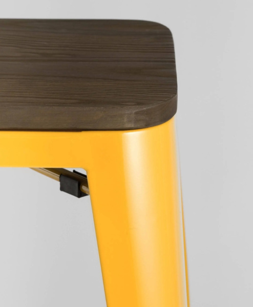 Стул барный TOLIX WOOD желтый