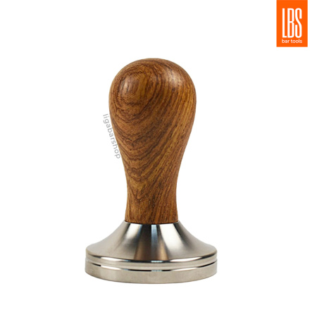 Темпер для кофе LBS 58 мм ручка темное дерево