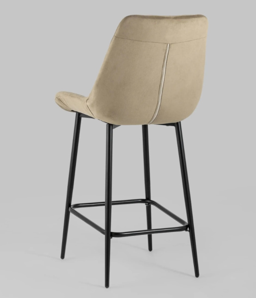 Стул полубарный Флекс велюр капучино
