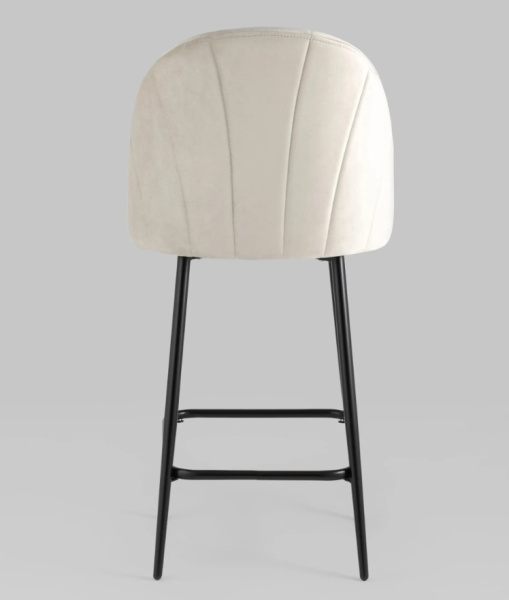 Стул полубарный Логан велюр бежевый