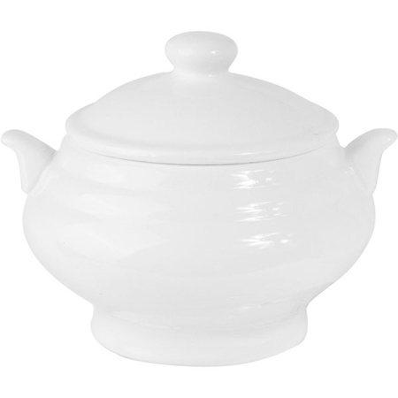 Бульонная чашка с крыш. «Кунстверк»; фарфор; 408мл; D=9,H=11,L=14.5см; белый