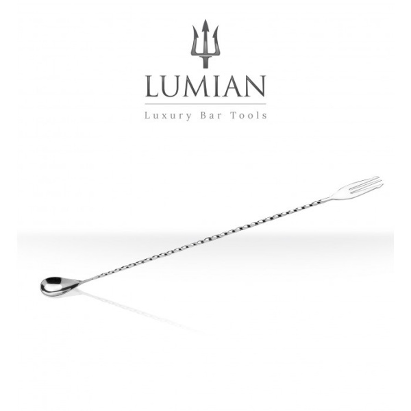 Фото Ложка барная Lumian Trident fork 40 см серебро Ложка барная Lumian Trident fork 40 см серебро