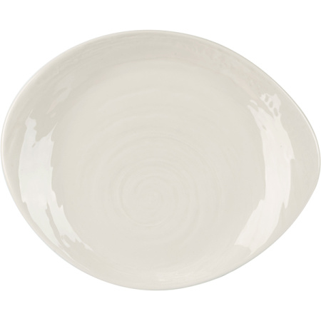 Тарелка «Скейп»; фарфор; H=3,L=30.5,B=27см; белый