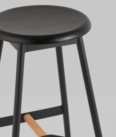 Стул полубарный Knobb черный