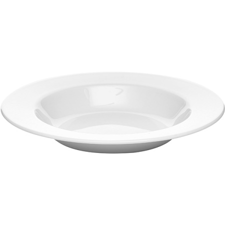 Тарелка глубокая «Монако Вайт»; фарфор; 300мл; D=22,H=3.5см; белый