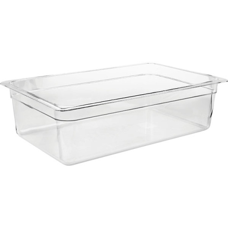 Гастроемкость (1/1); поликарбонат; 19.5л; H=15,L=53,B=32.5см; прозр.