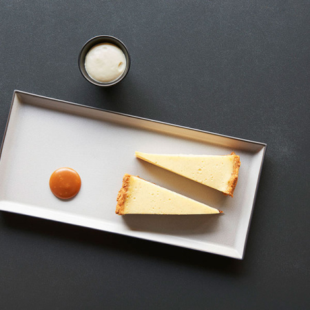 Блюдо прямоуг. «Экинокс»; фарфор; H=1.8,L=32.5,B=15см; серый