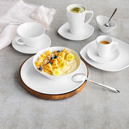 Блюдце квадратное «Опшенс»; фарфор; L=15,B=18см; белый