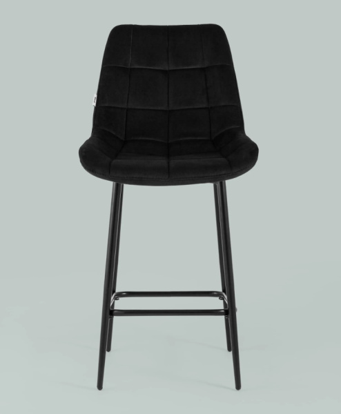 Стул полубарный Флекс велюр черный