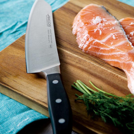 Нож поварской «Манхэттен»; сталь нерж.,полиоксиметилен; L=34.8/21см; металлич.,черный