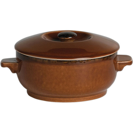 Бульонная чашка «Террамеса мокка» б/крышки; фарфор; 450мл; D=12,H=6см; тем.корич.