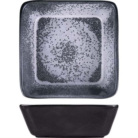 Салатник квадрат. «Млечный путь»; фарфор; 600мл; L=15,B=15см; черный