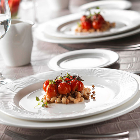 Блюдо круглое «Монако Вайт»; фарфор; D=30см; белый