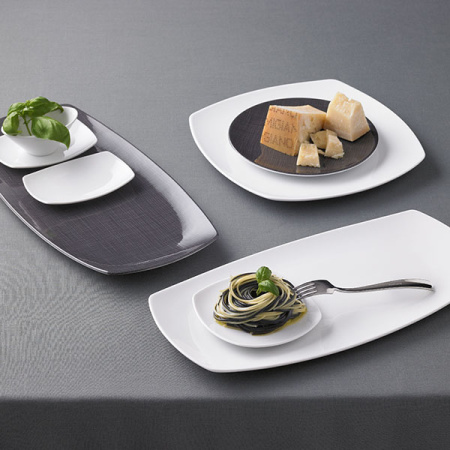 Блюдо прямоуг. «Опшенс»; фарфор; L=28.5,B=18.5см; белый