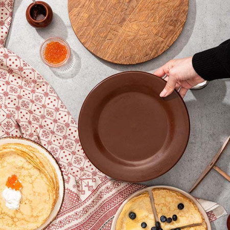 Тарелка  мелкая «Шоколад»; фарфор; D=26,H=2см; тем.корич.