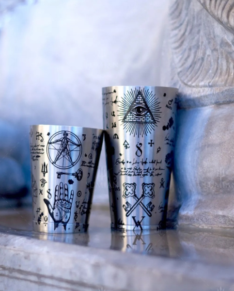 Шейкер Lumian Kenko Boston Alchemy, серебро с гравировкой