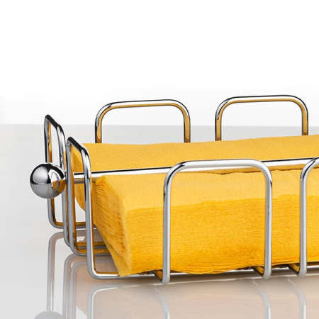 Салфетница; хром; H=6.5,L=19,B=19см; металлич.