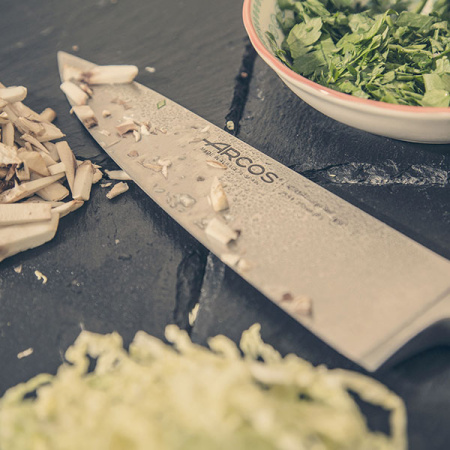 Нож поварской «Класика»; сталь нерж.,полиоксиметилен; L=34.3/21,B=4.3см; черный,металлич.