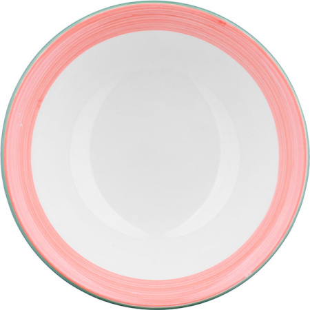 Салатник «Рио Пинк»; фарфор; D=16.5см; белый,розов.