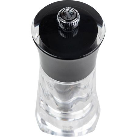 Мельница для перца метал.мех.; акрил,пластик; H=14см; прозр.,черный