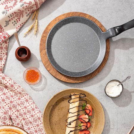 Доска для подачи круглая б/ручки светлый дуб; дуб; D=300,H=30мм