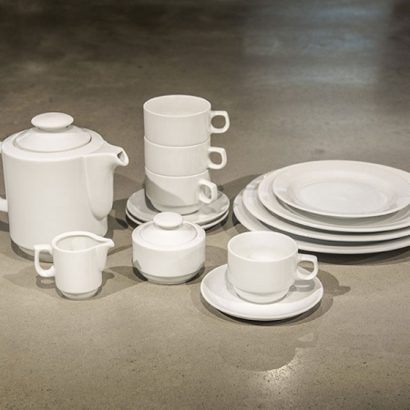 Кофейник с крыш. «Прага»; фарфор; 600мл; D=10,H=15,L=17см; белый