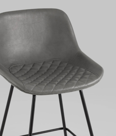 Стул полубарный Деймон экокожа серый