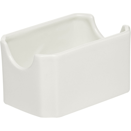 Емкость для пакетиков сахара «Монако Вайт»; фарфор; H=5.5,L=10.3,B=6.8см; белый