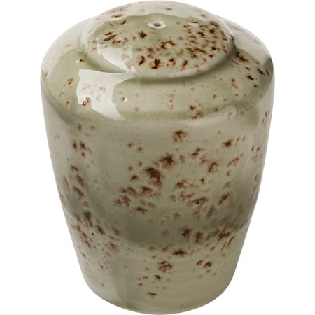 Солонка «Крафт»; фарфор; D=5.7,H=7.4см; зелен.