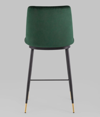 Стул полубарный Мелисса велюр зеленый