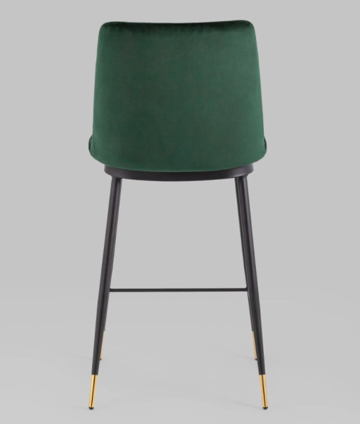 Стул полубарный Мелисса велюр зеленый