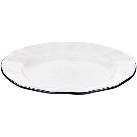 Тарелка  мелкая «Пастораль»; фарфор; D=27,H=3.5см; серый