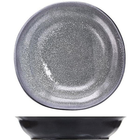 Тарелка глуб. «Млечный путь»; фарфор; 1200мл; D=23,H=1.2см; черный