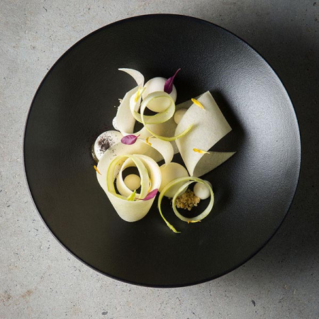 Салатник «Экинокс»; керамика; 1000мл; D=24,H=5.5см; черный