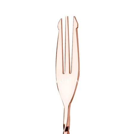 Фото Ложка барная с вилкой Lumian Trident fork 40 см медная Ложка барная с вилкой Lumian Trident fork 40 см медная