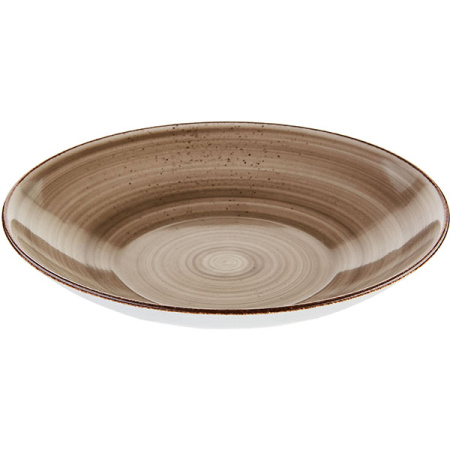 Тарелка глубокая; фарфор; D=24см; болотн.