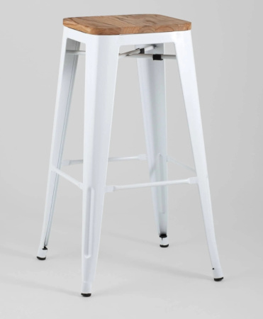 Стул барный TOLIX WOOD белый глянцевый