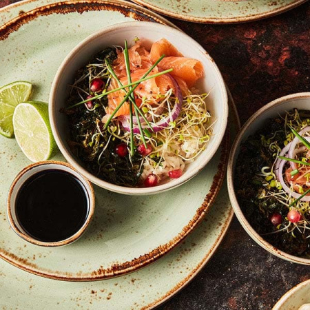 Салатник «Крафт»; фарфор; 457мл; D=12.7,H=7см; зелен.