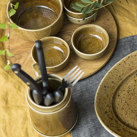 Салатник «Кантри Стайл»; фарфор; 460мл; D=12,H=6см; зелен.